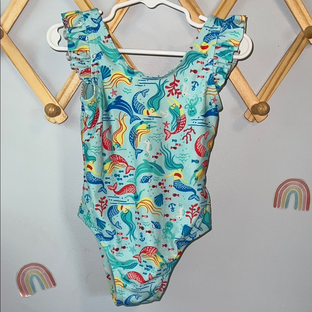 GAP Aqua Mermaid Print Swimsuit